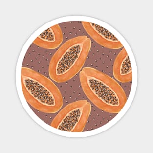 Papaya Pink Pattern Magnet